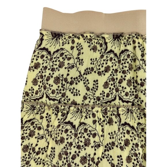 Vtg Y2K Free People Boho Paisley Sequin Tiered Mini Skirt • Skater Grunge Fairy - Picture 4 of 16